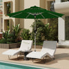 HOMREST 10FT 3-Tier Aluminum Outdoor Patio Umbrella with Push Button Tilt Function, Green