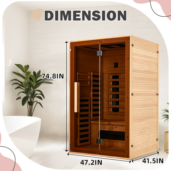 HOMREST Infrared Sauna 2 Person with Versatile Infrared Heating Panels