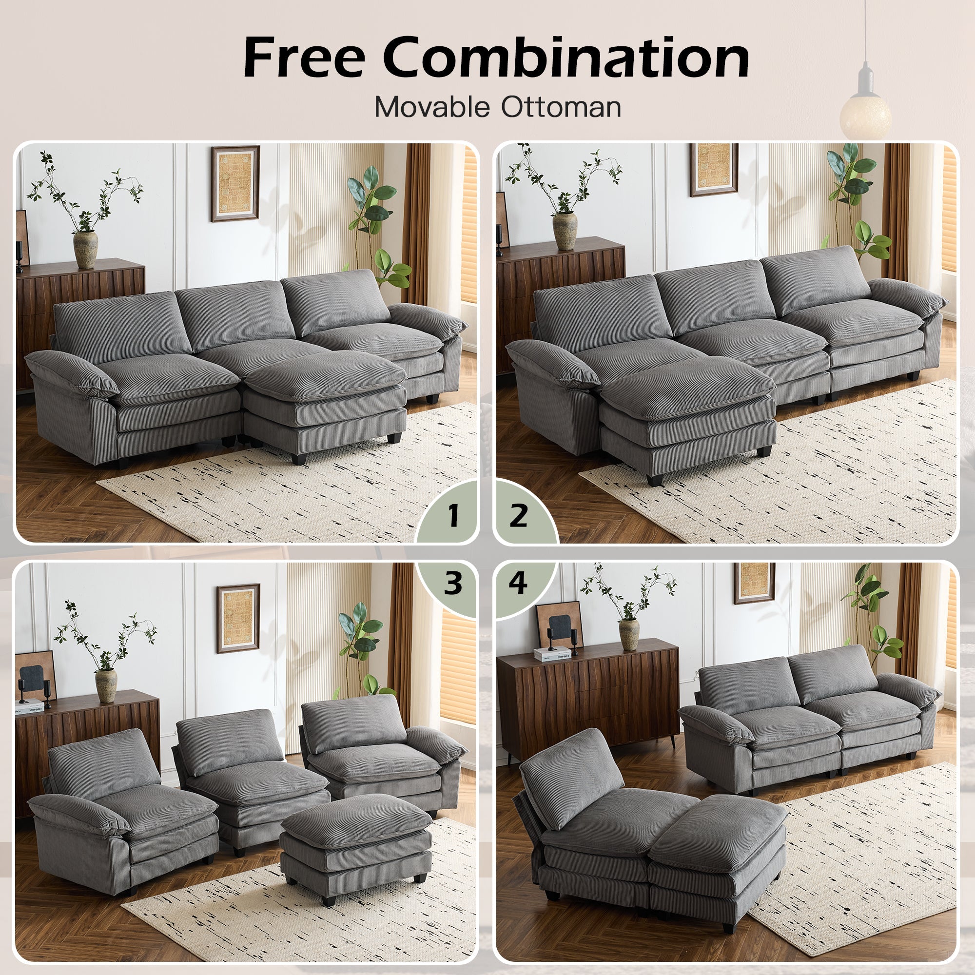 grey-sectional-sofa-with-ottoman​