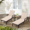 HOMREST Outdoor Lounge Chair Cushion Replacement Set of 2, Beige