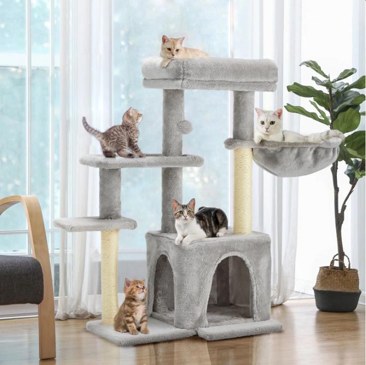 HOMREST Cat Tower w/ Scratching Posts