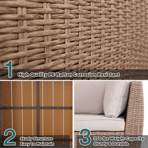 High quality PE rattan corrosion resistant, study structure, easy to maintain