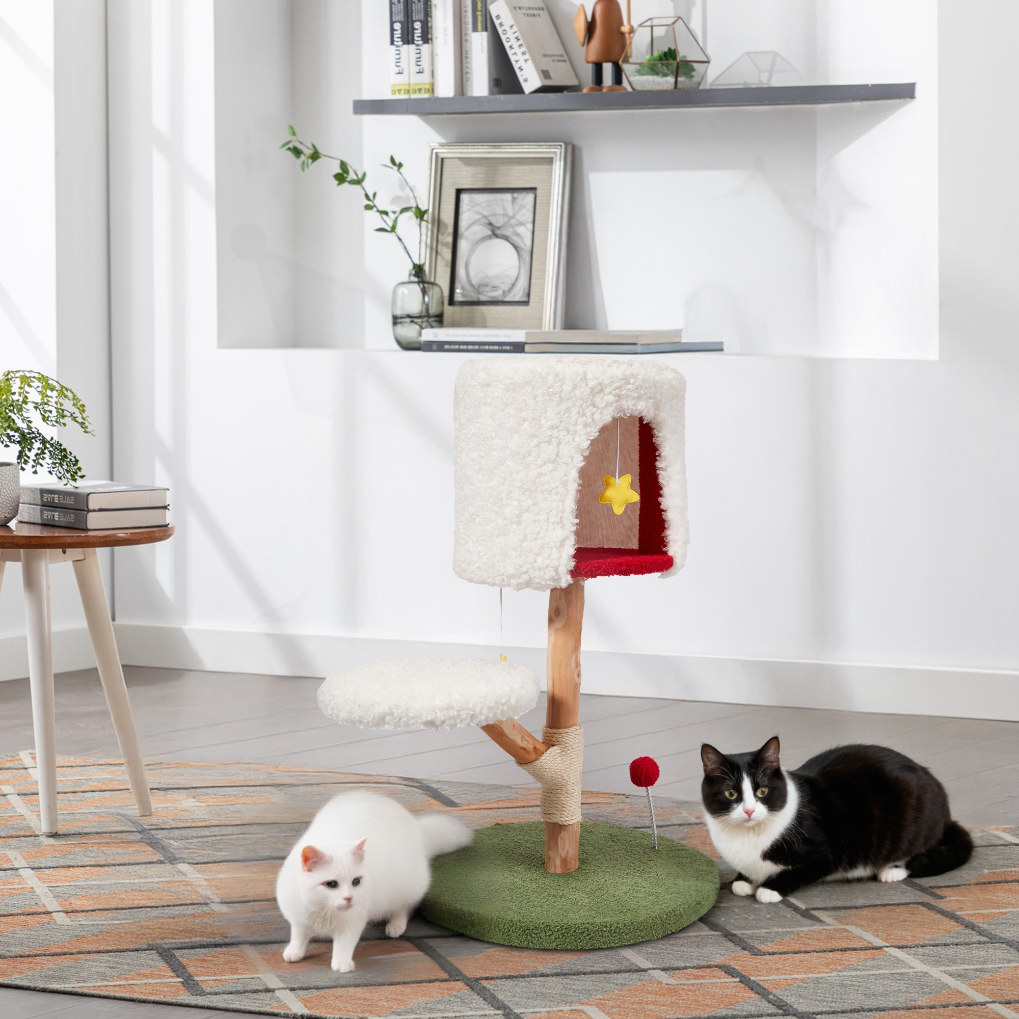 HOMREST Christmas Cat Tree with Scratching Post