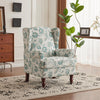 HOMREST Fabric Accent Chair for Living Room Bedroom Reading, Light Cyan Floral