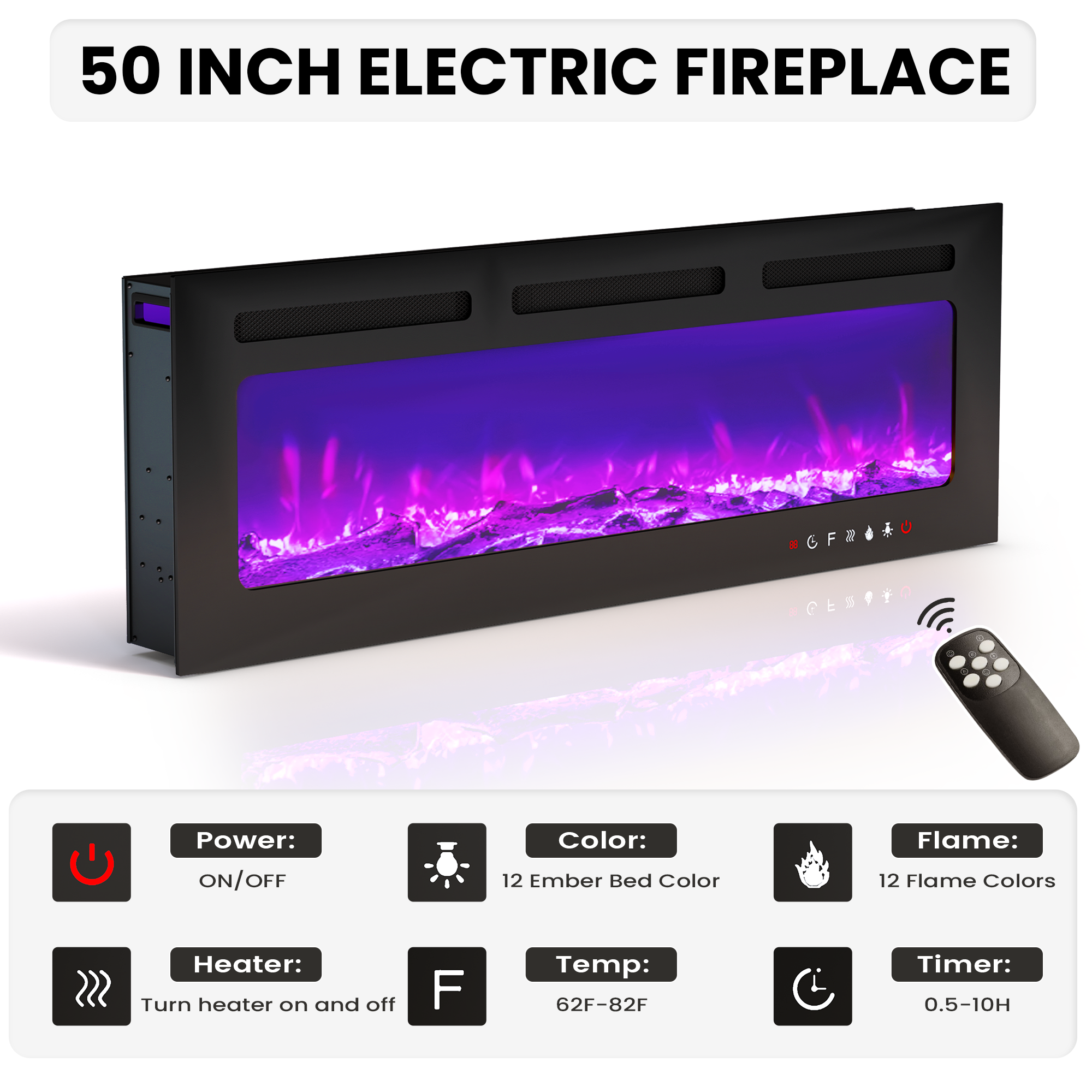 black-fireplace-tv-stand​