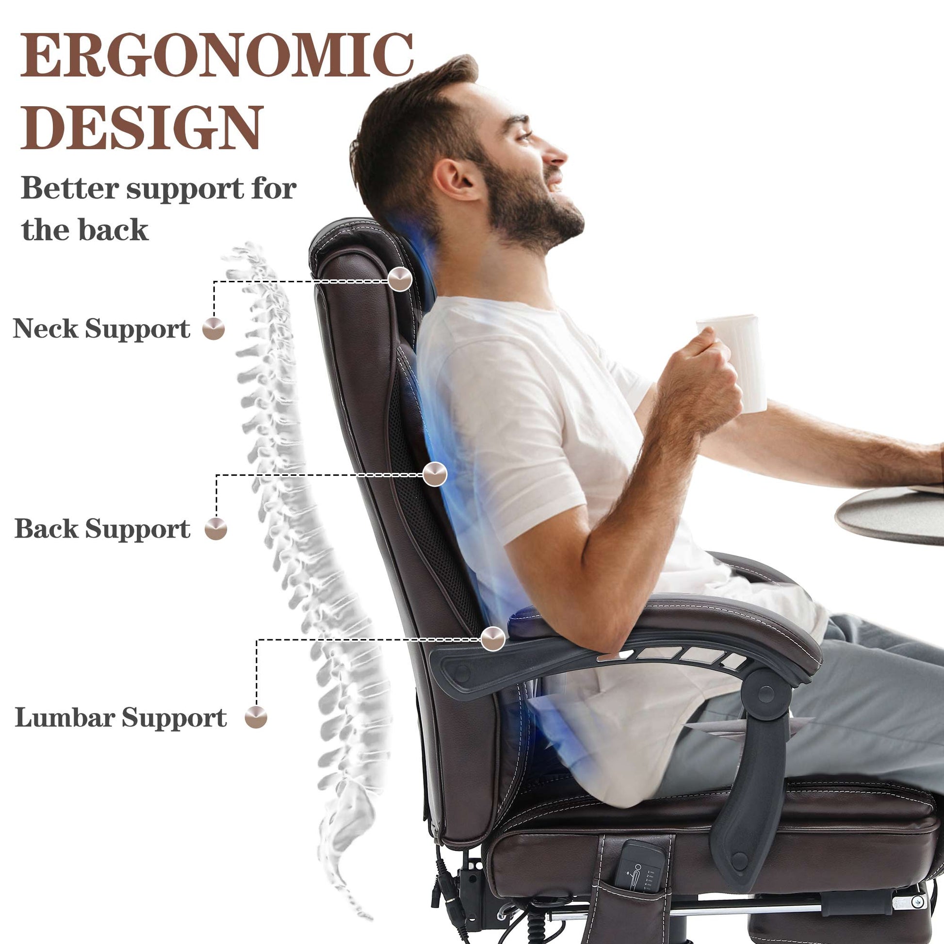 Executive Office Chairs with Vibration & Heating Function | Homrest Furniture