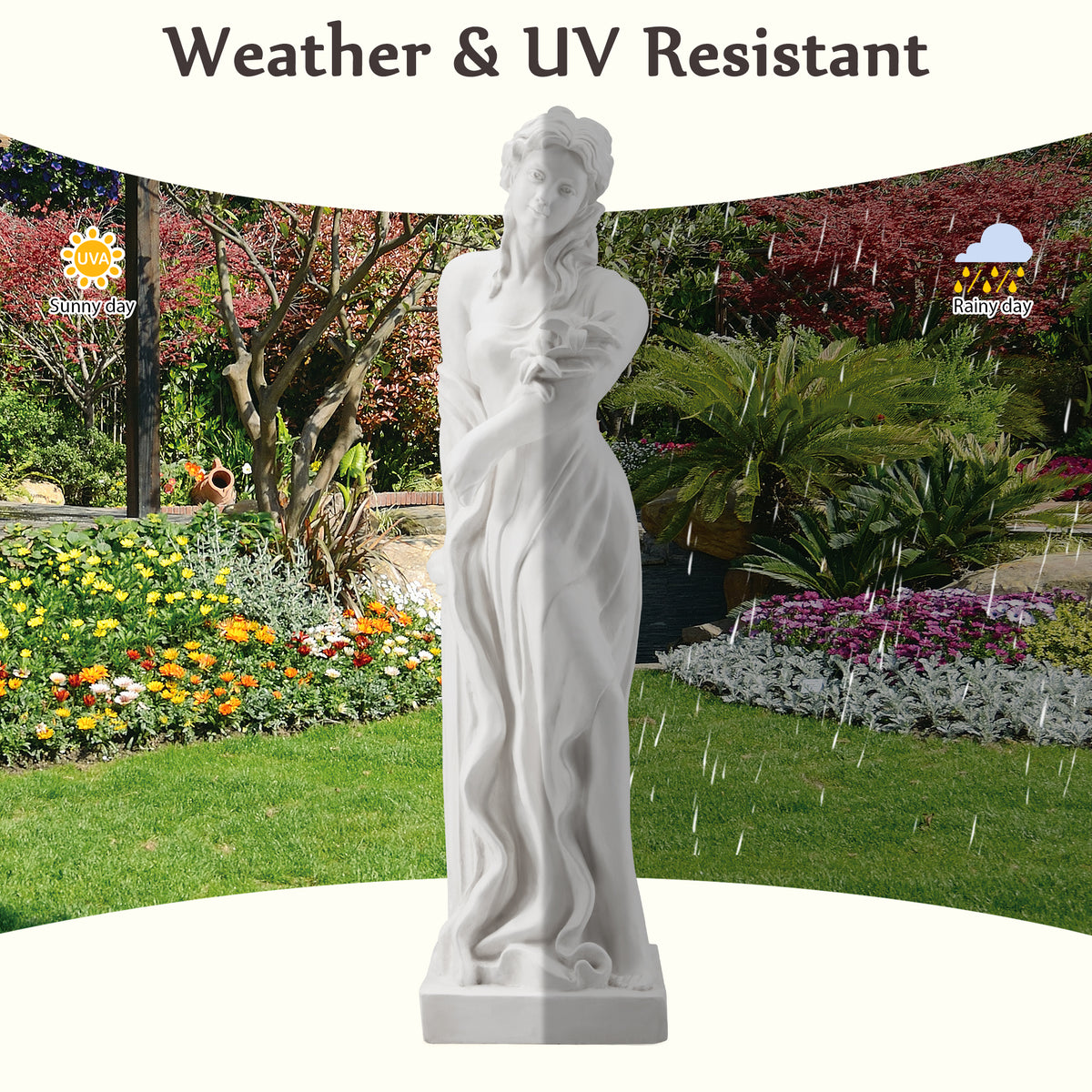 HOMREST Adalberta Weather-Resistant Magnesium Oxide Religious Statue
