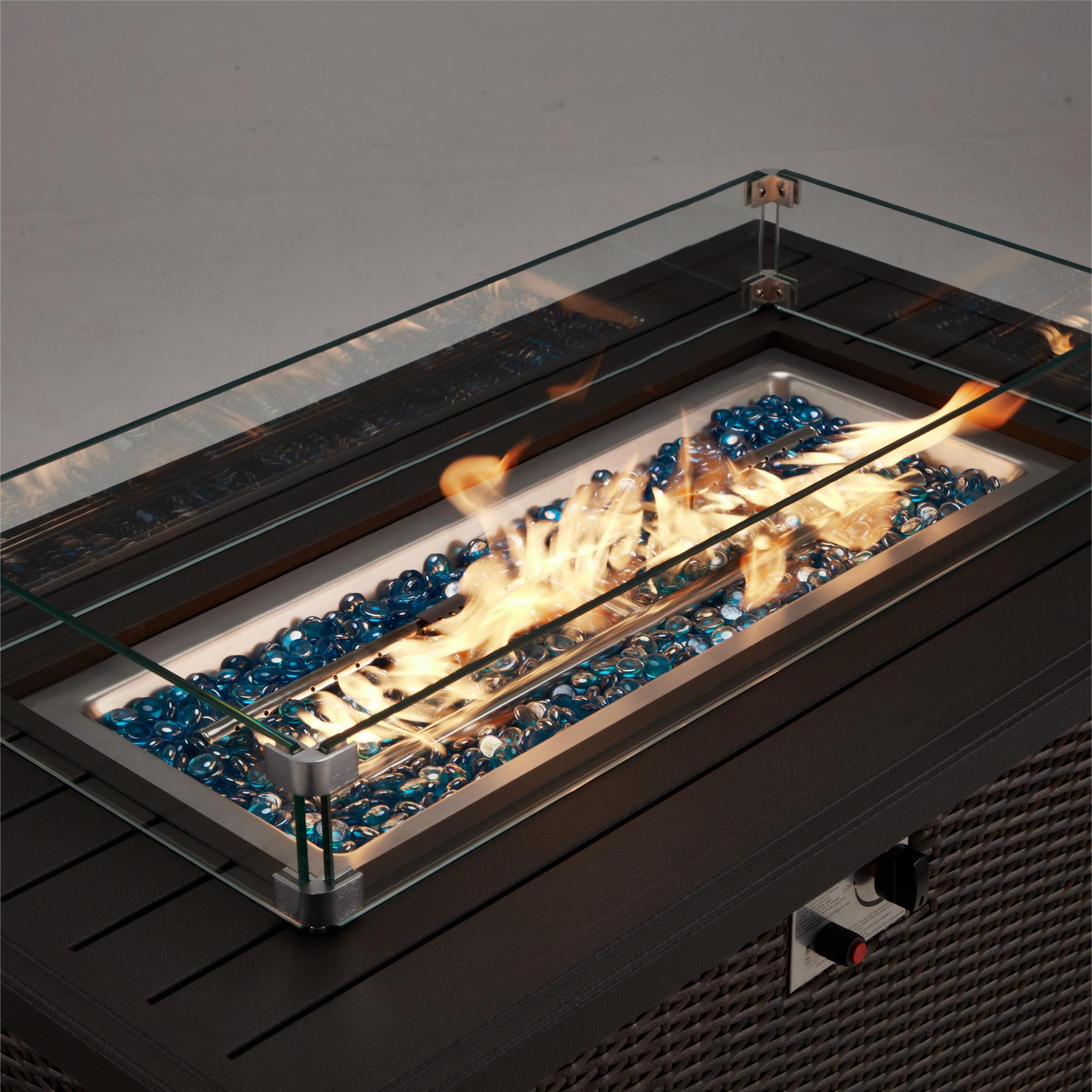 Uses propane gas combustion to support stable and clean combustion, ashless and smokeless. | Homrest furniture