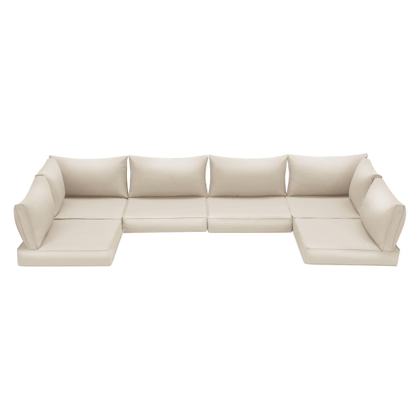 Outdoor Replacement Cushions for 6-Seat Patio Conversation Sets, Beige | Homrest