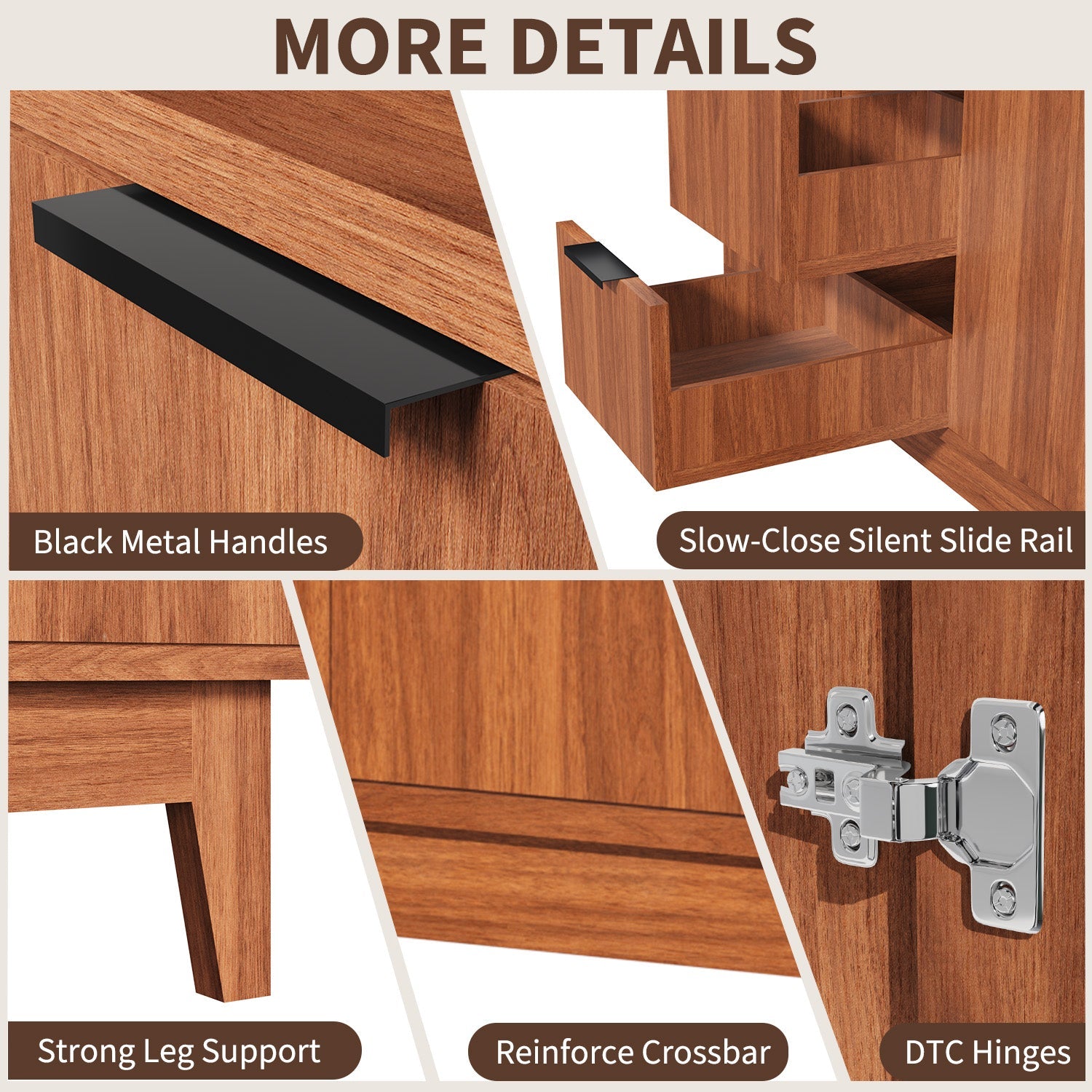 HOMREST 36 Inch Bathroom Vanity with Sink Combo, Bathroom Vanity with 3 Soft-Close Drawers, 2 Doors & Boat Glass Sink, Rustic Bathroom Cabinet Includes Adjustable Shelf, Water Tap & Sink Accessories