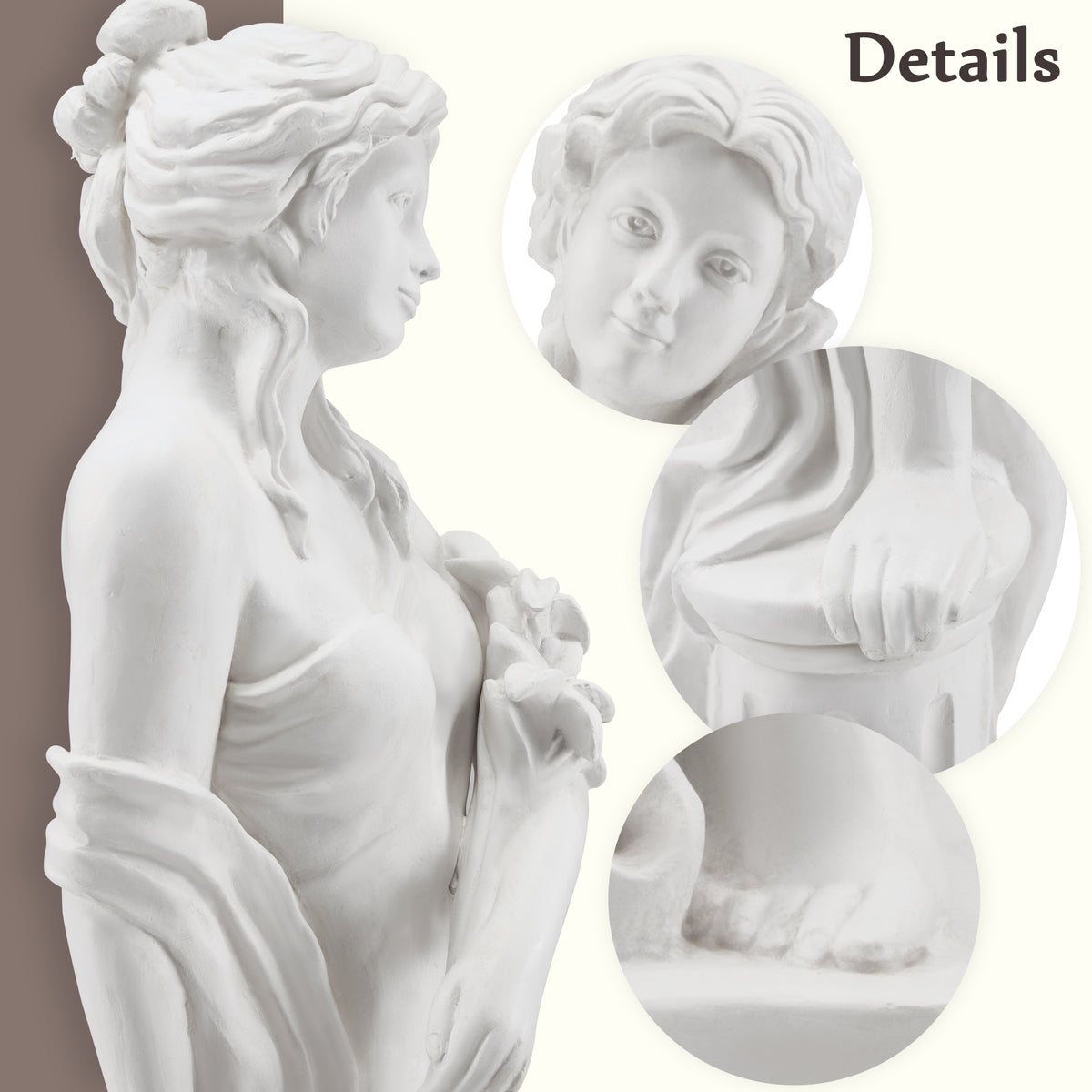 HOMREST Adalberta Weather-Resistant Magnesium Oxide Religious Statue