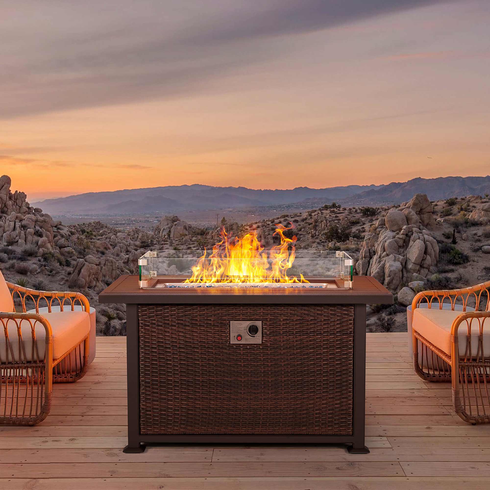 Our outdoor fire pit table is designed for party, camping and decoration. | Homrest furniture