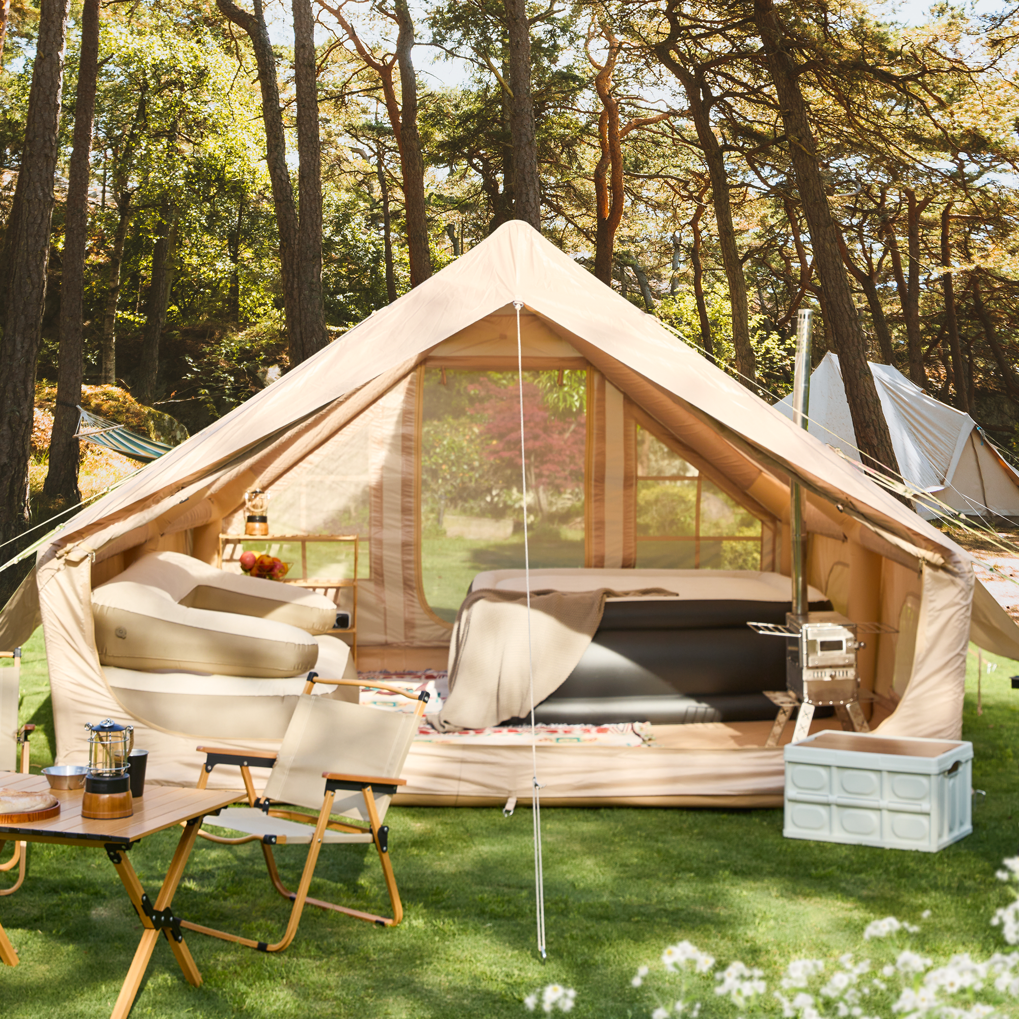HOMREST 10-12 Person Extra Large 4 season Tent with Stove Jack – 10x12.9x6.2ft