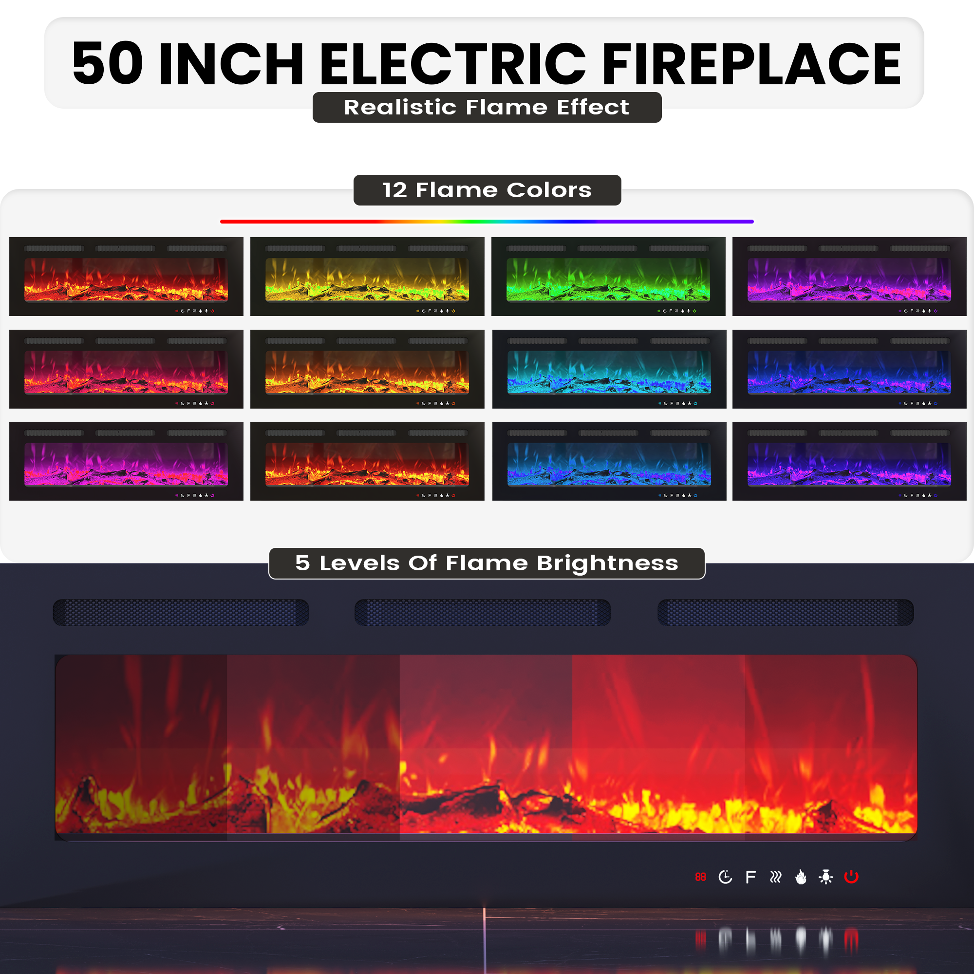 black-fireplace-tv-stand​
