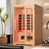 HOMREST 2-Person Full Spectrum Far Infrared Sauna Room with Red Light Therapy & LED Beauty Lamp