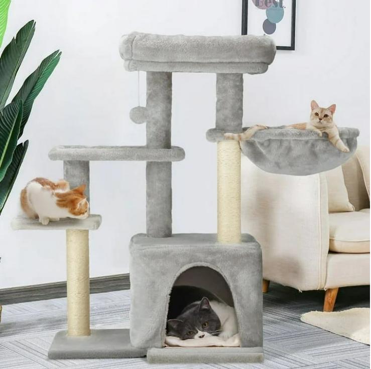 HOMREST Cat Tower w/ Scratching Posts