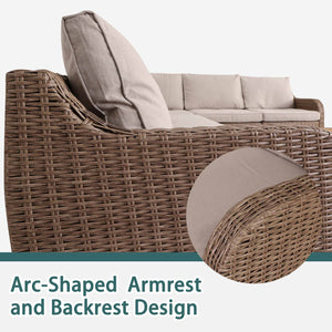 Arc-shaped armrest and backrest design enhanced visual lightness