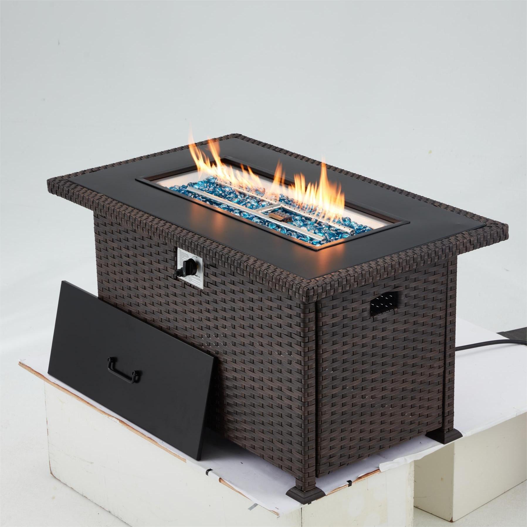 Homrest patio propane fire pit table clearance