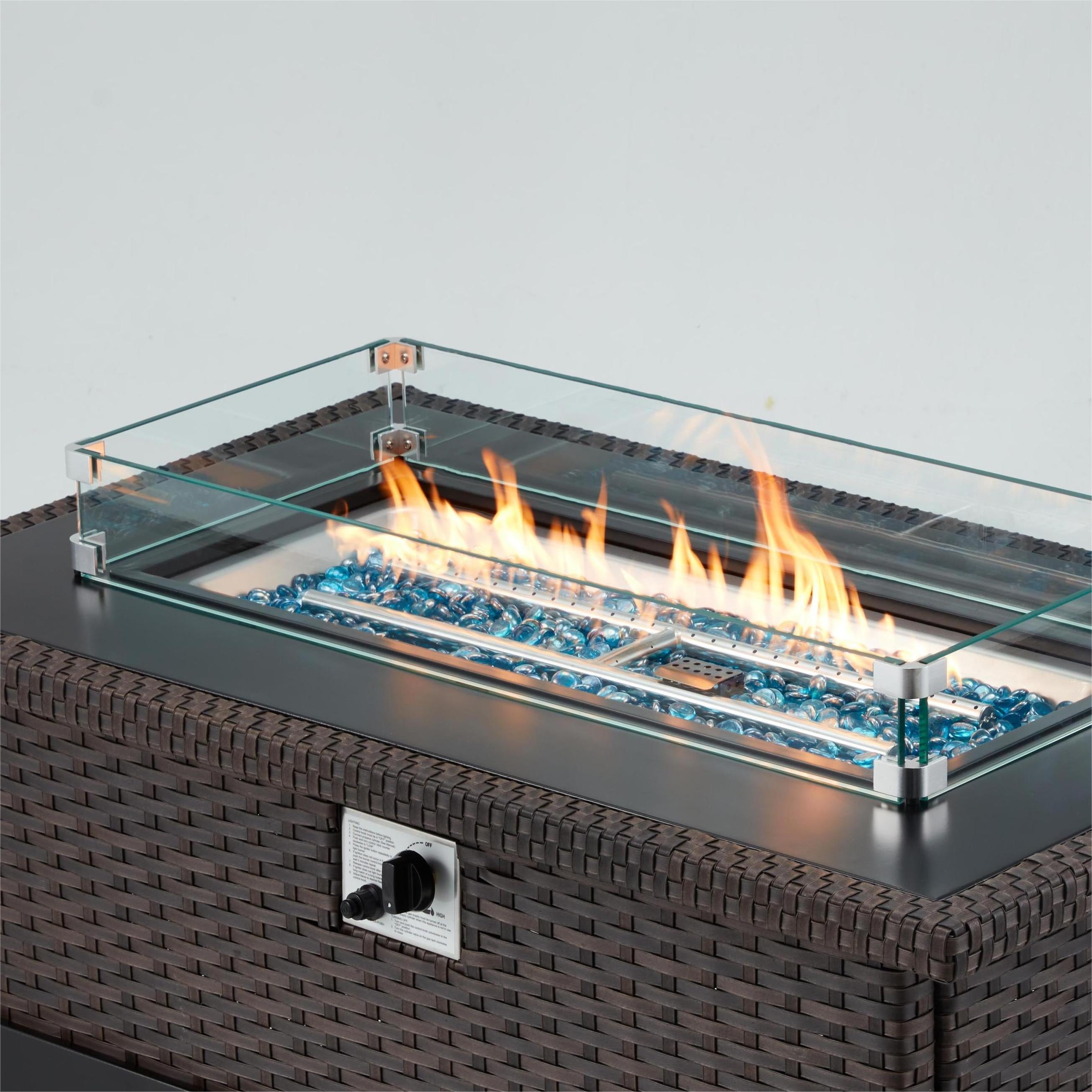 Homrest propane fire pit table for party and decoration