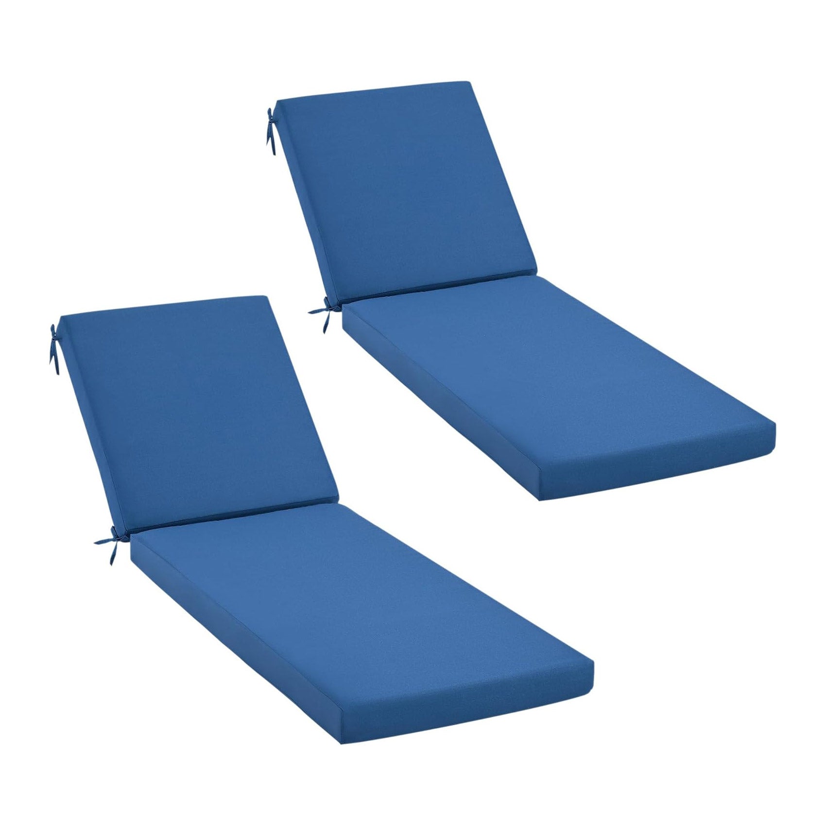 HOMREST Outdoor Lounge Chair Cushion Replacement Set of 2, Dark Blue