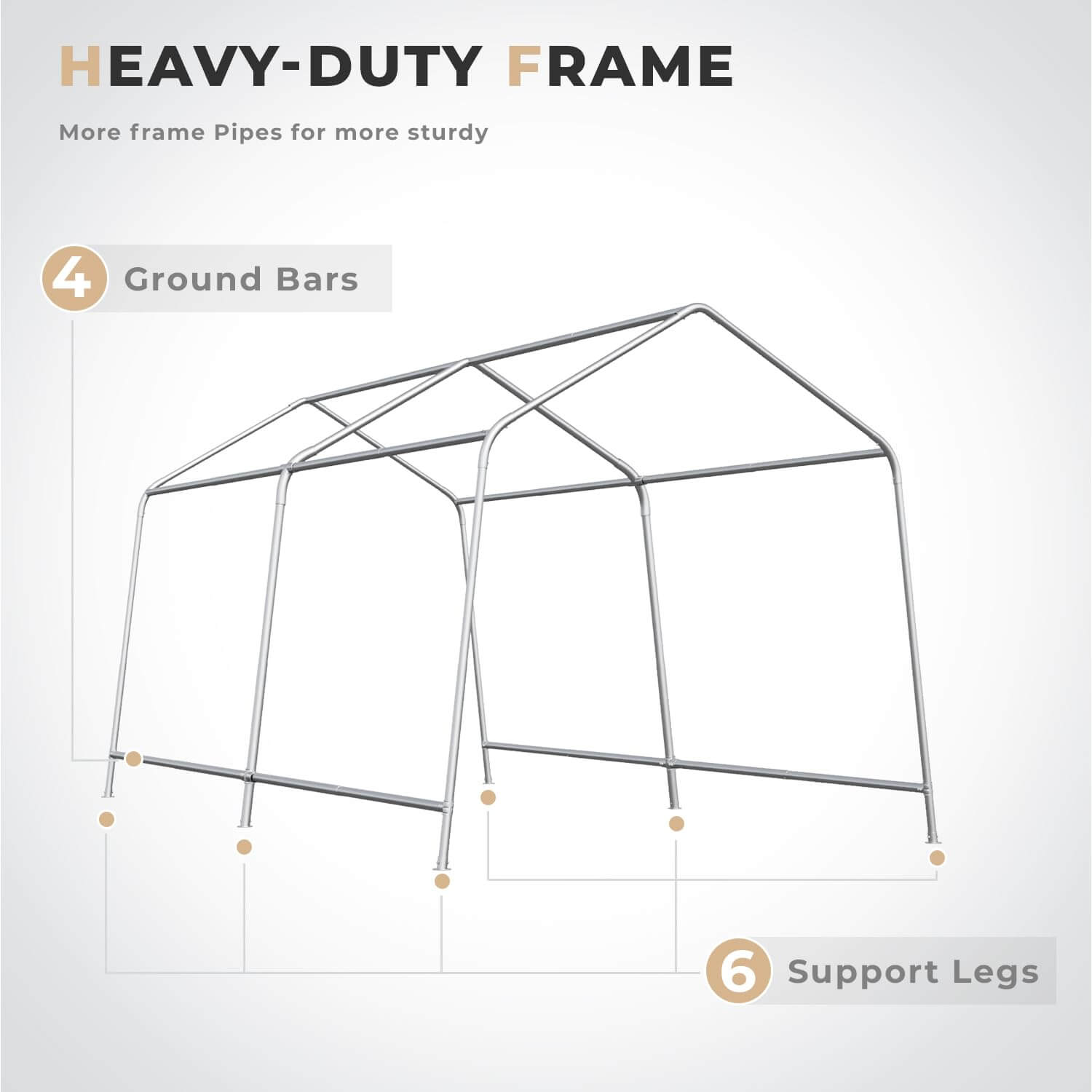 HOMREST 8x14 ft Heavy Duty Carport with Metal Frame & Vents, Portable Garage Shed for Bikes, Motorcycles, ATV Car and Outdoor Tools