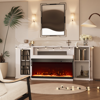 70'' 3-sided Glass<br/>White