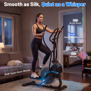 HOMREST 3-in-1 Elliptical Exercise Machine for Home, Cardio Climber & Stair Stepper with 18LB Flywheel, 16-Level Magnetic Resistance, 15.5” Stride, 300LB Capacity, Quiet Compact Trainer