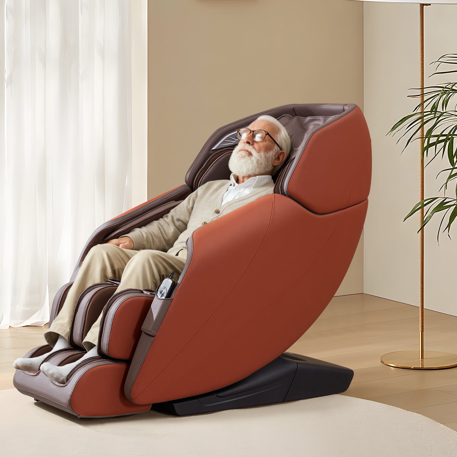 Homrest Recliner Massage Chair with Full Body Massage Function– Orange