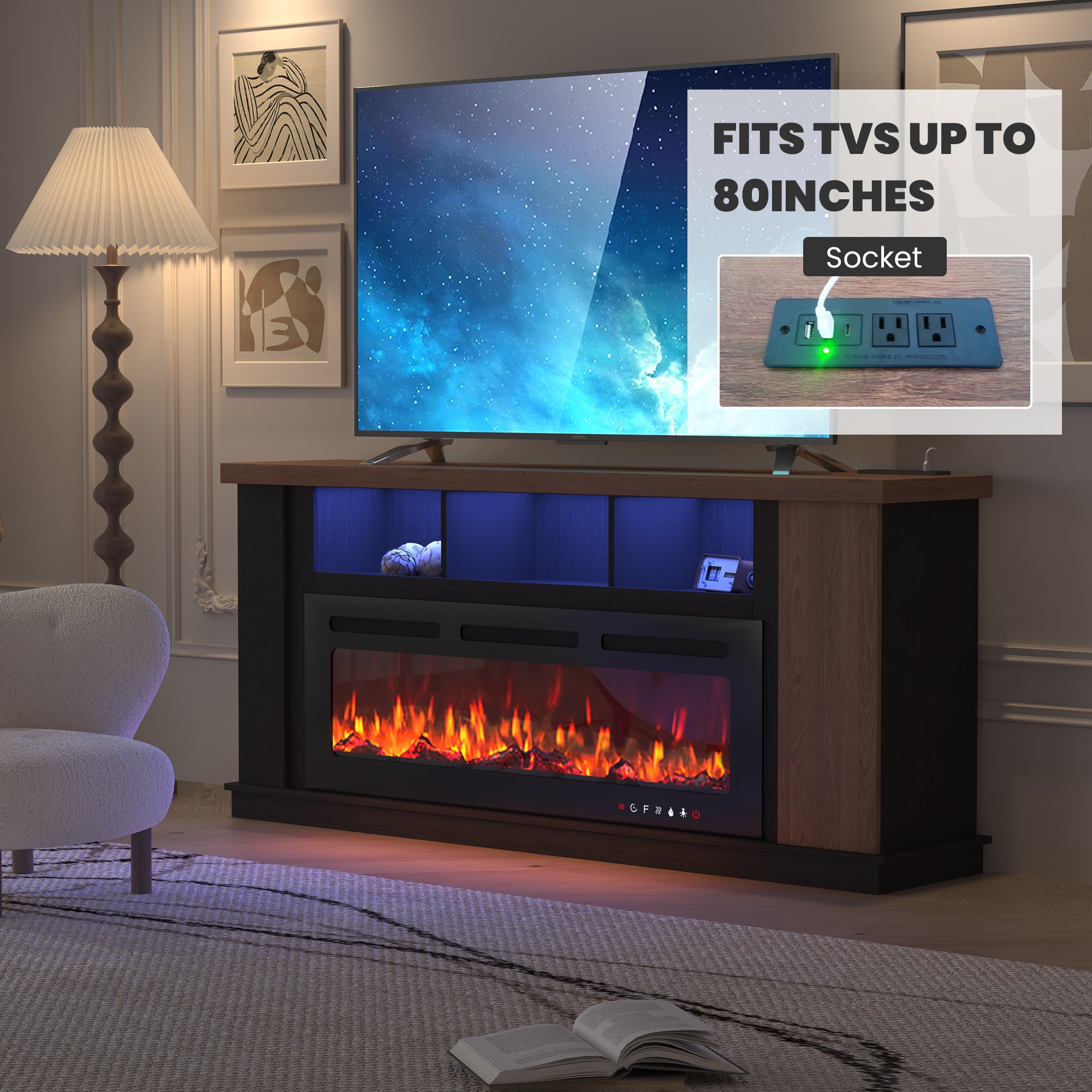 brown-electric-fireplace-tv-stand