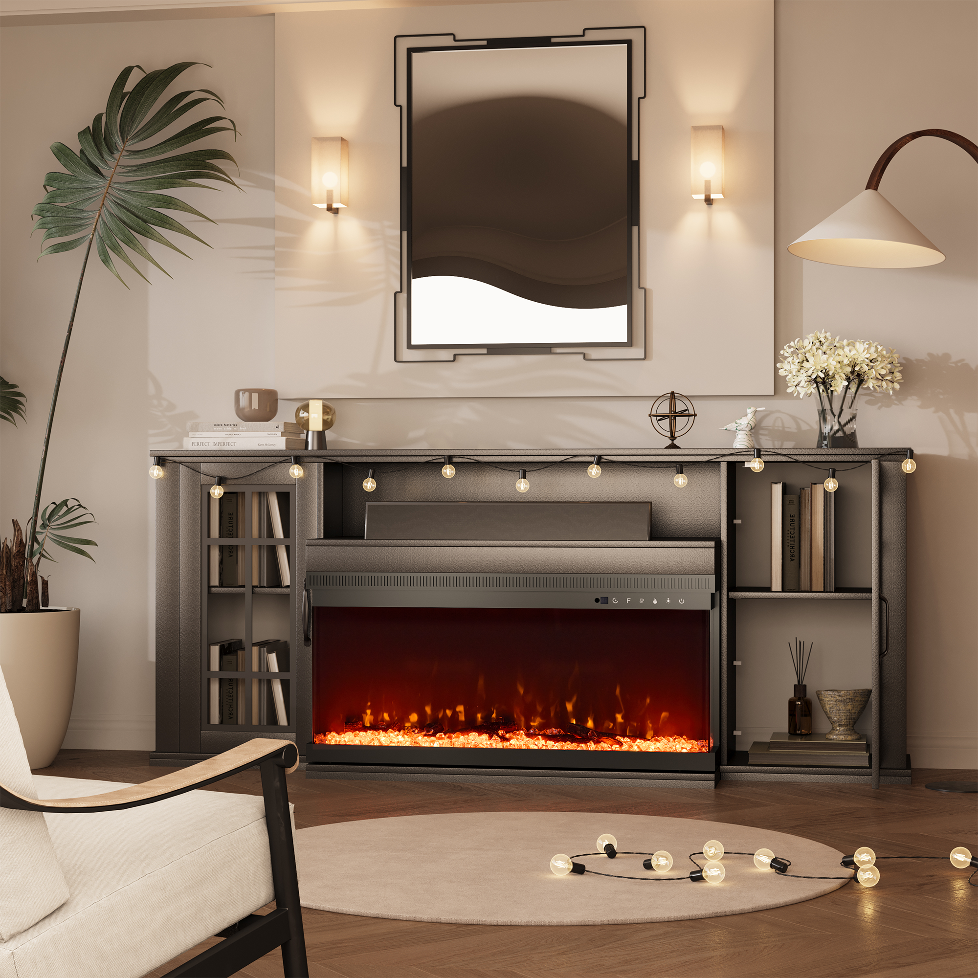 homrest-70-3-sided-glass-fireplace-tv-stand-modern-media-console-with-storage-side-cabinet-12-color-flames-fits-tvs-up-to-80-black