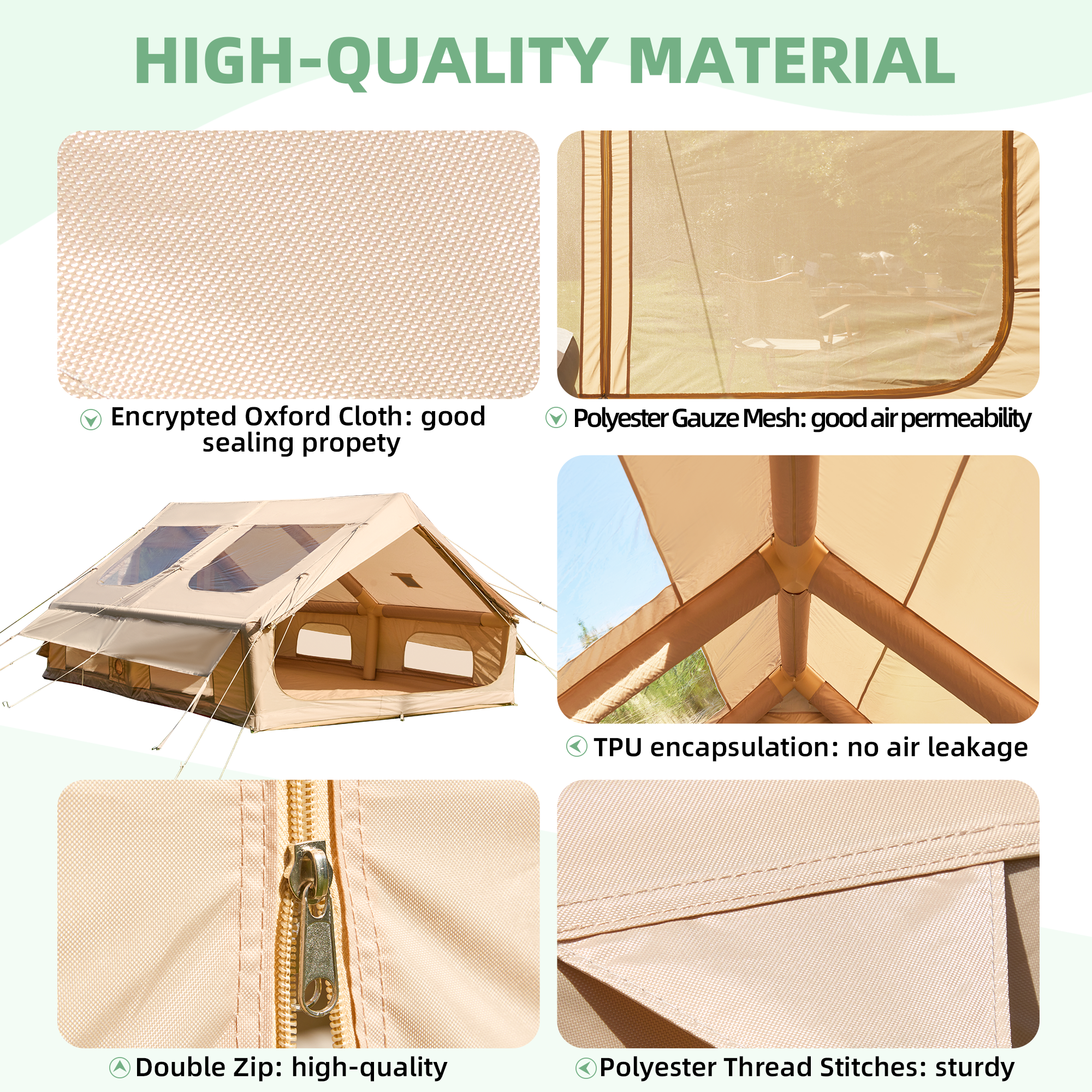 HOMREST 10-12 Person Extra Large 4 season Tent with Stove Jack – 10x12.9x6.2ft