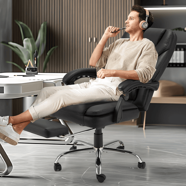 Homrest Executive Office Chair, Ergonomic Office Chair with Lumbar Support Black