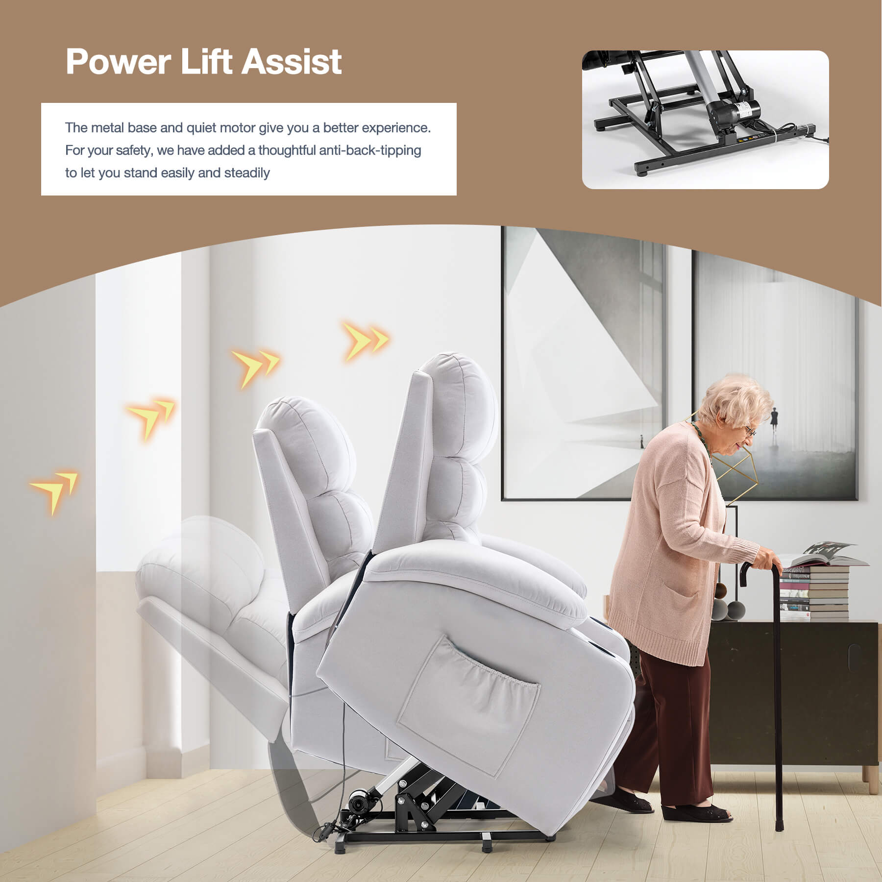 Power Lift Recliner with Heat & Massage for Seniors – Homerest