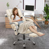 Executive Office Chair, Ergonomic Desk Chair Big and Tall Massage and Heated, White