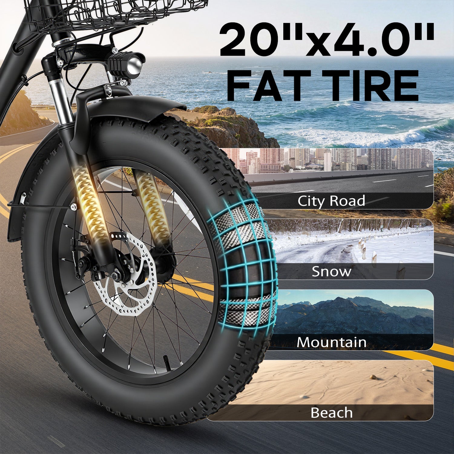 HOMREST Electric Trike for Adults,Peak 750W Brushless Motor, E-Trike with 20" x 4" Tires,LCD Display,Removable Battery, Charger,3-Wheel Electric Bicycle, Up to 70 Miles Range, 20 MPH+ Speed, Black
