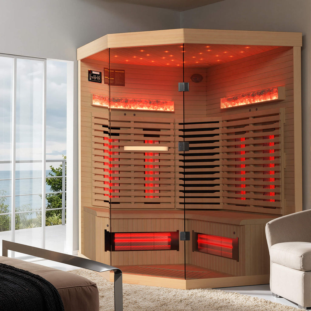 HOMREST Infrared Sauna 4 Person with Full Spectrum Heaters for Home or Gym