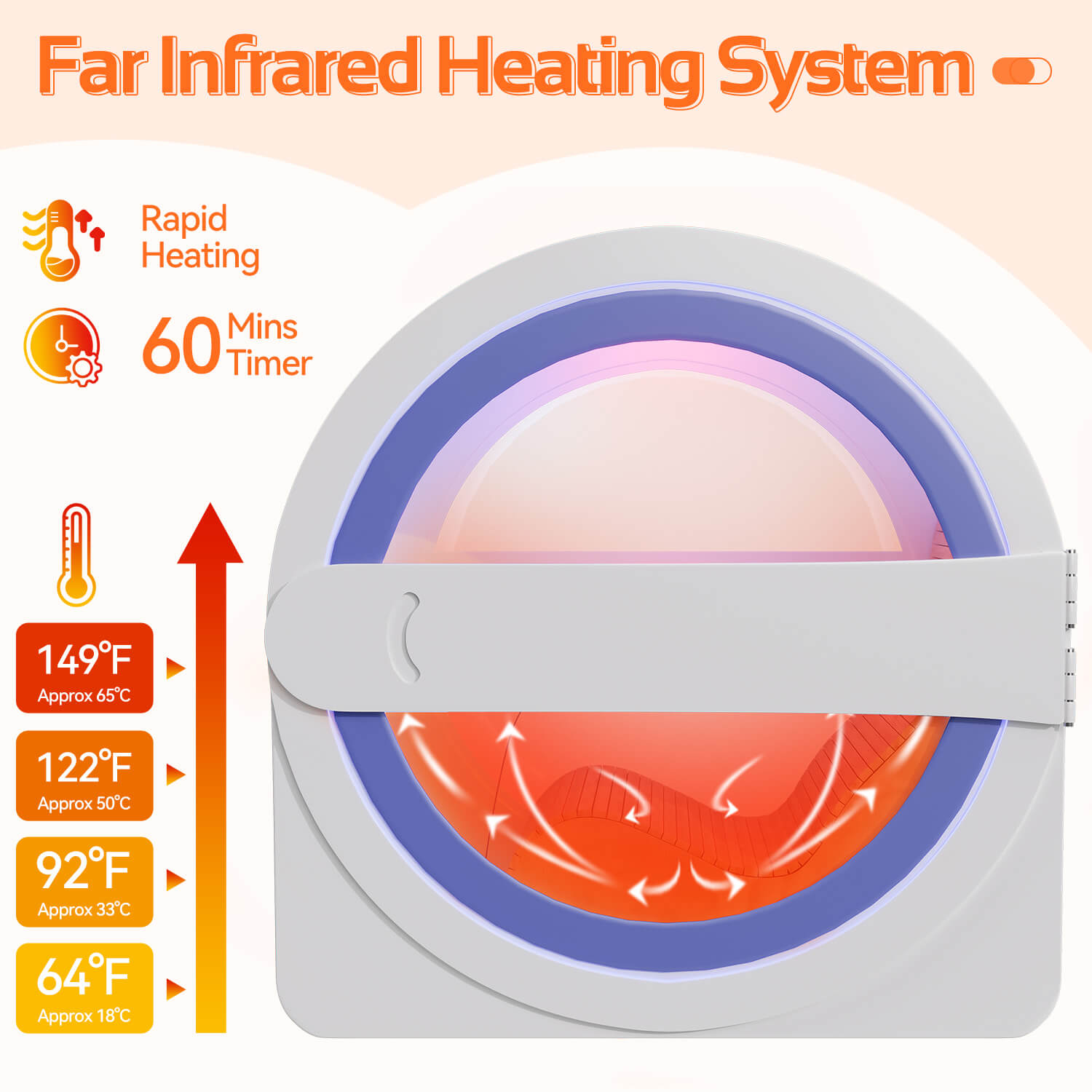 HOMREST Space-Capsule Infrared Sauna with Lounger & Dual-Wave Beauty Light|Pre-Order