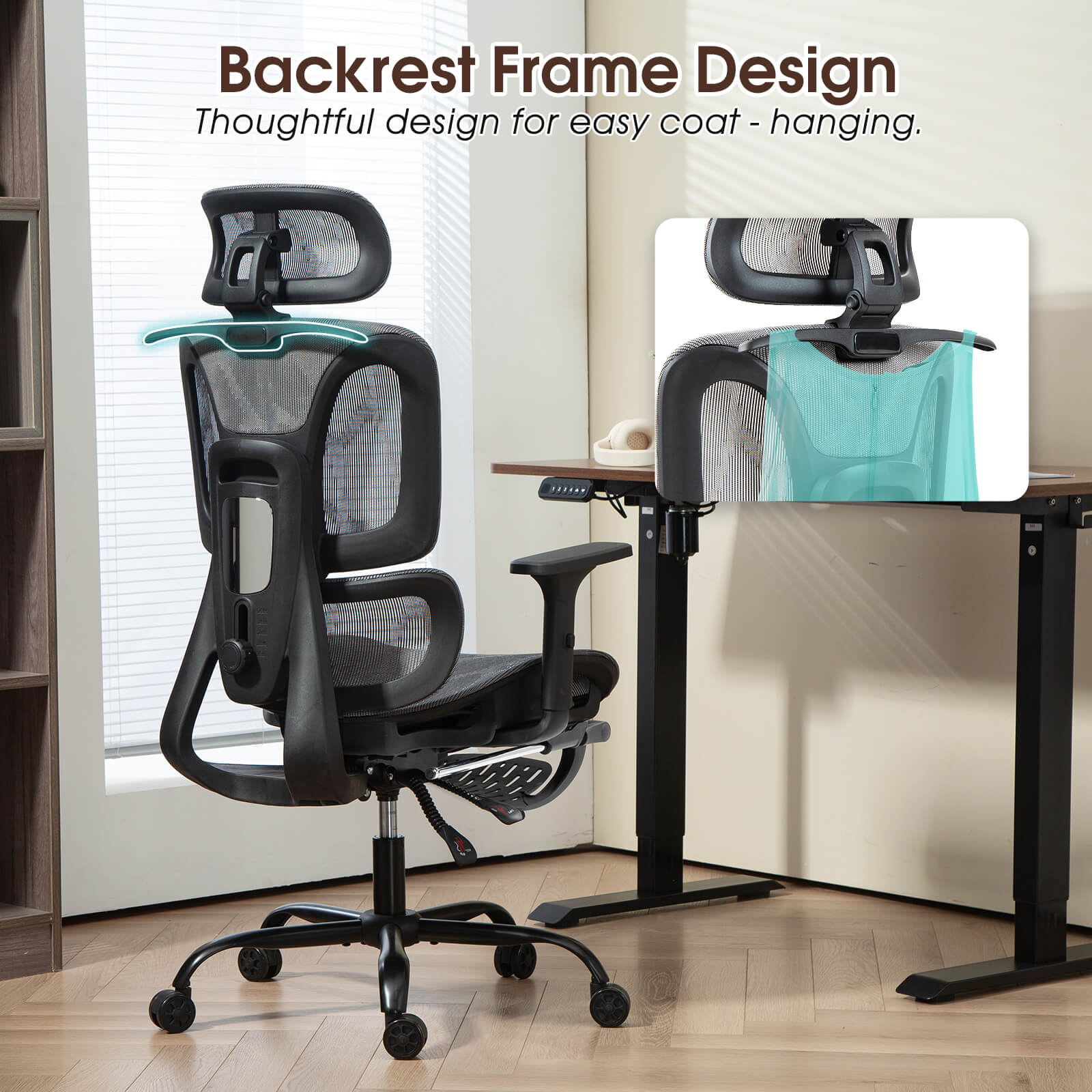 Homrest Lounge-Style Ergonomic Mesh Chair – Grey