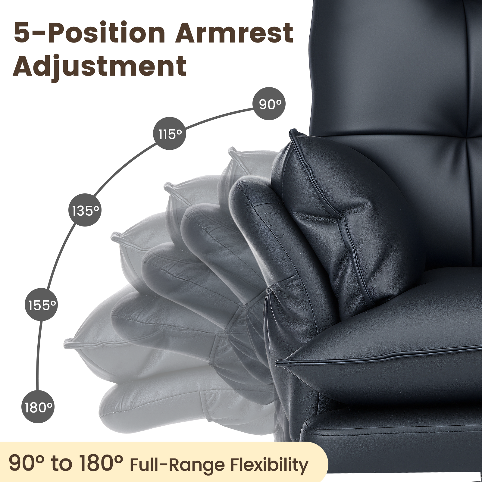 HOMREST Criss Cross Chair with Wheels, Big and Tall Velvet Office Chair Reversible Armrest and Wide Seat, Comfy, Black