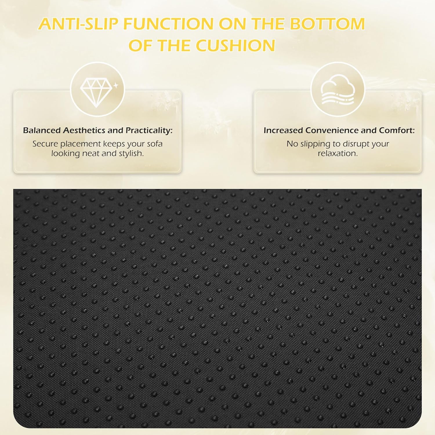 Outdoor Replacement Cushions for 6-Seat Patio Conversation Sets, Black | Homrest