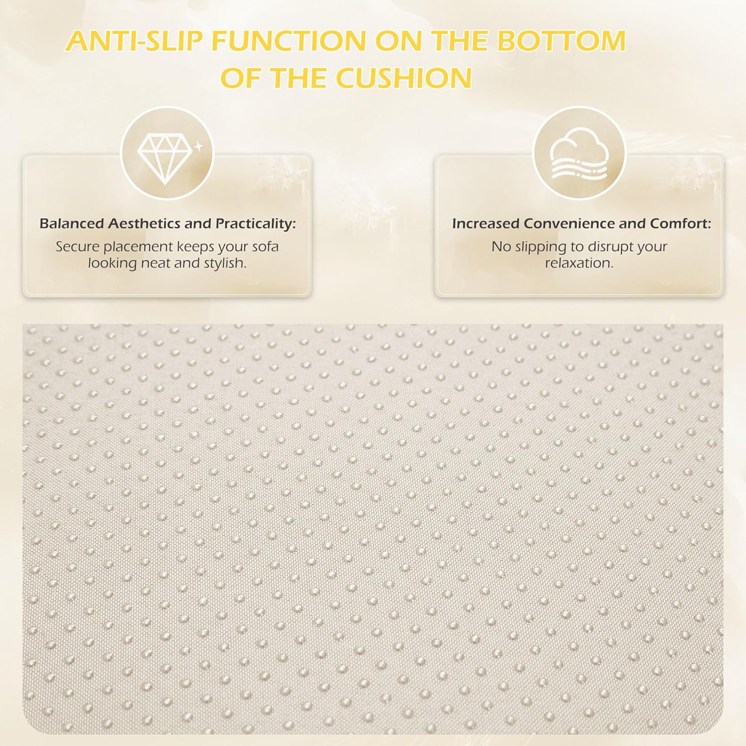 Outdoor Replacement Cushions for 6-Seat Patio Conversation Sets, Beige | Homrest