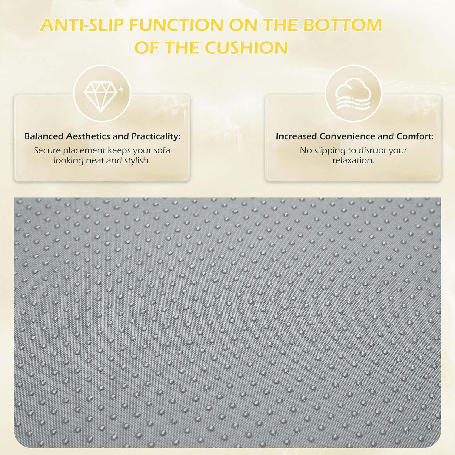 Outdoor Replacement Cushions for 6-Seat Patio Conversation Sets, Light Gray | Homrest
