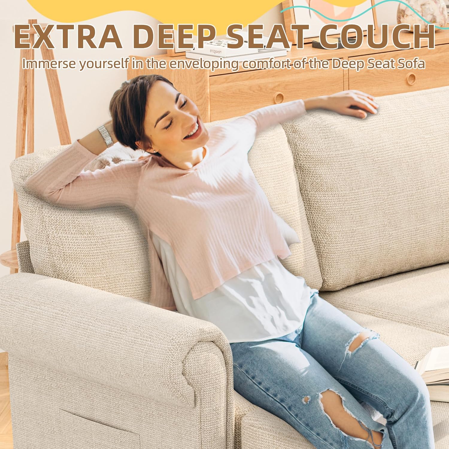Breathable fabric and thickened cushion of Homrest section sofa. | Homrest furniture