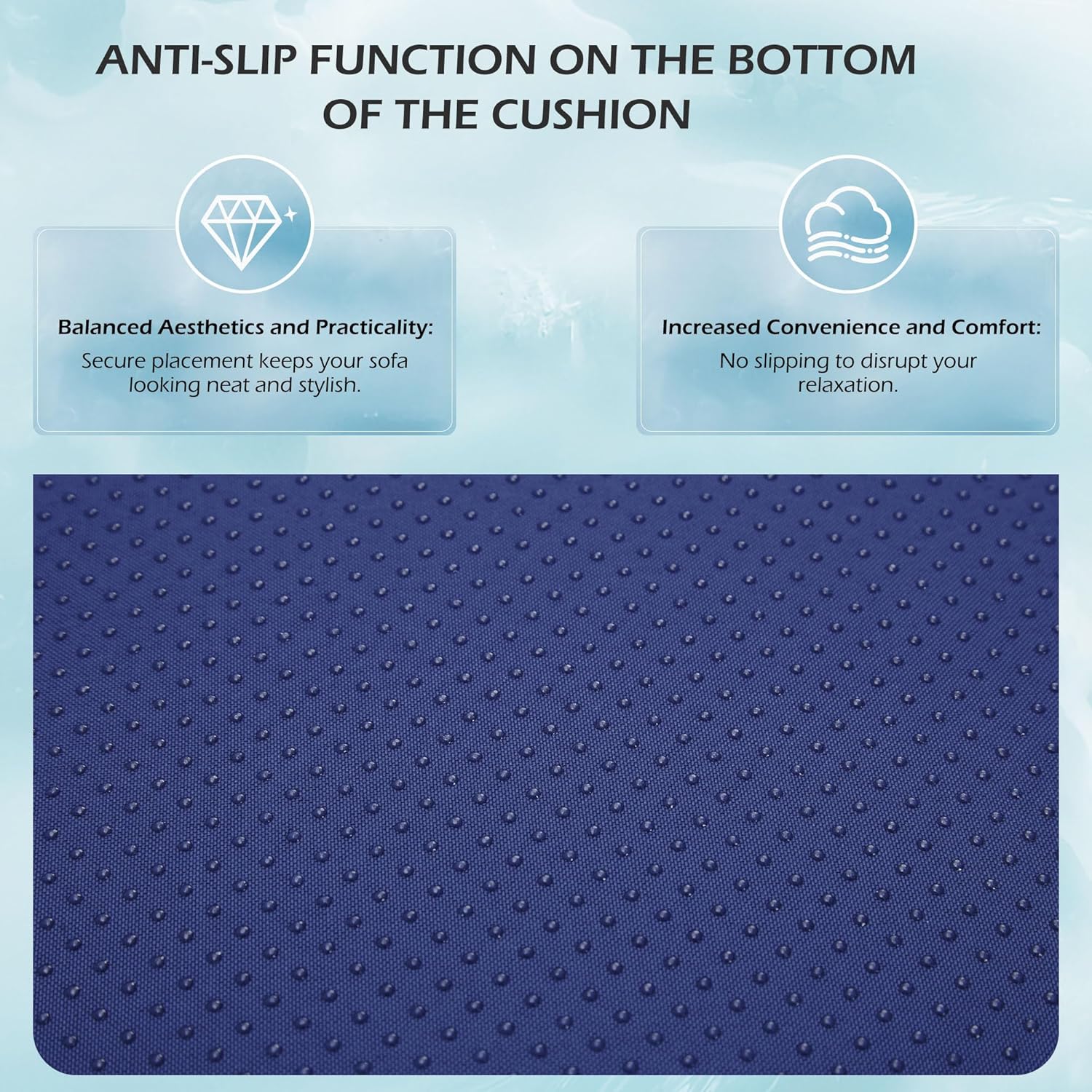 Outdoor Replacement Cushions for 6-Seat Patio Conversation Sets, Dark Blue | Homrest