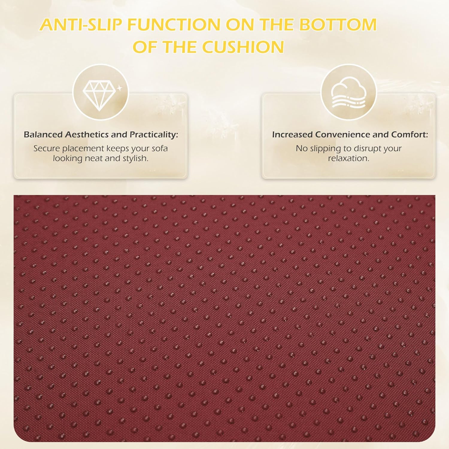 Outdoor Replacement Cushions for 6-Seat Patio Conversation Set, Wine Red | Homrest