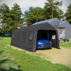 HOMREST 10 x 20 FT Heavy Duty Carport, Portable Garage with All-Steel Metal Frame & Vents, Anti-Snow Car Canopy Outdoor Storage Shelter shed for Car, Truck, Boat