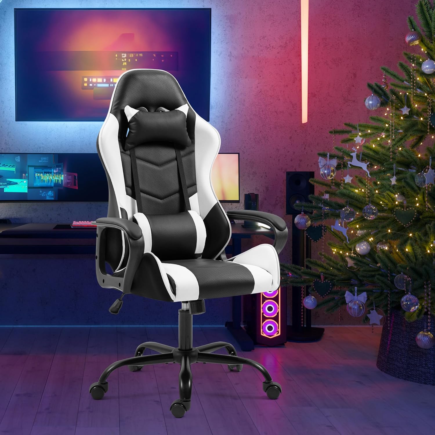 homrest-gaming-chair-ergonomic-computer-gamer-chair-with-massage-lumbar-support-rocking-high-back-height-adjustable-white
