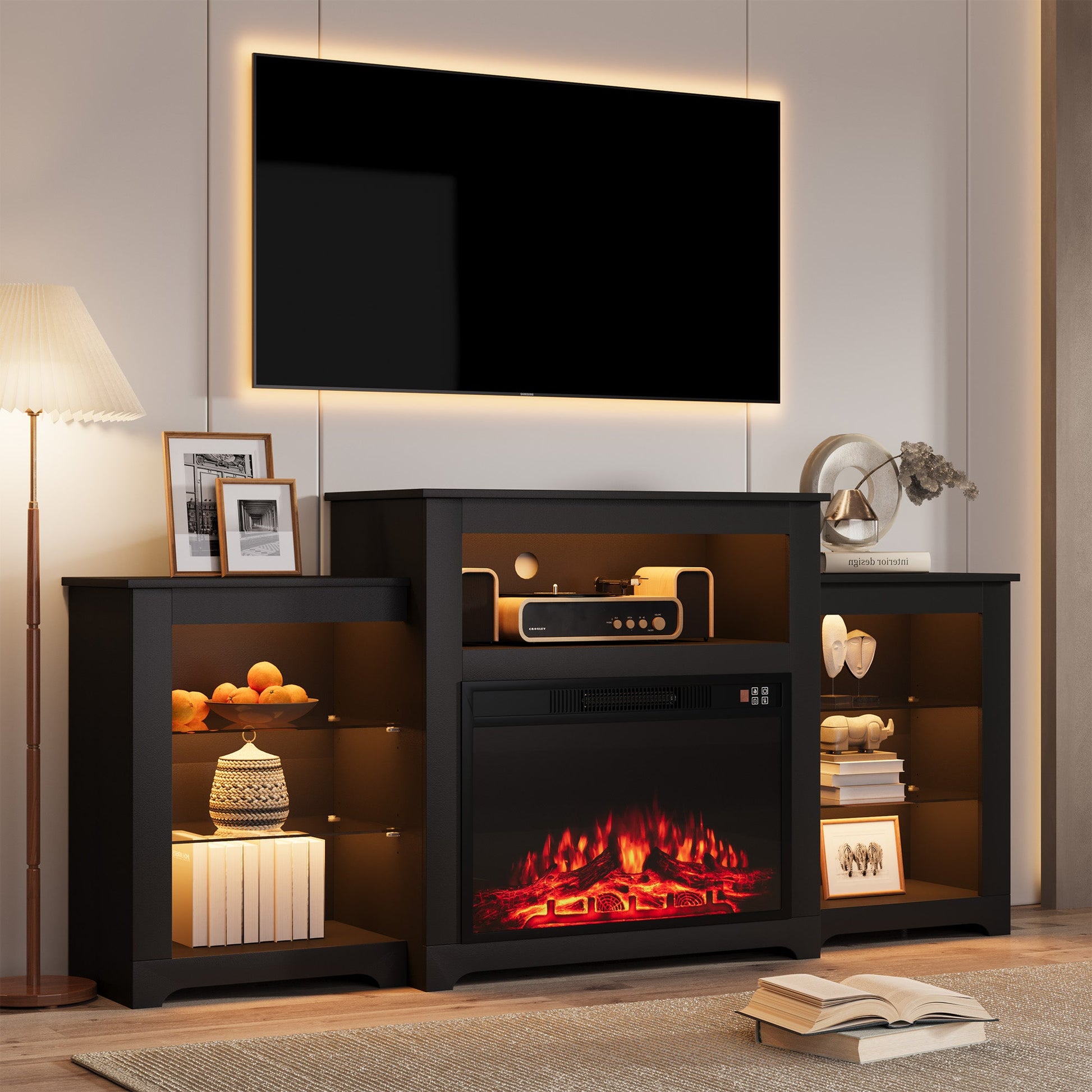 modern-fireplace-tv-stand-70-inch​