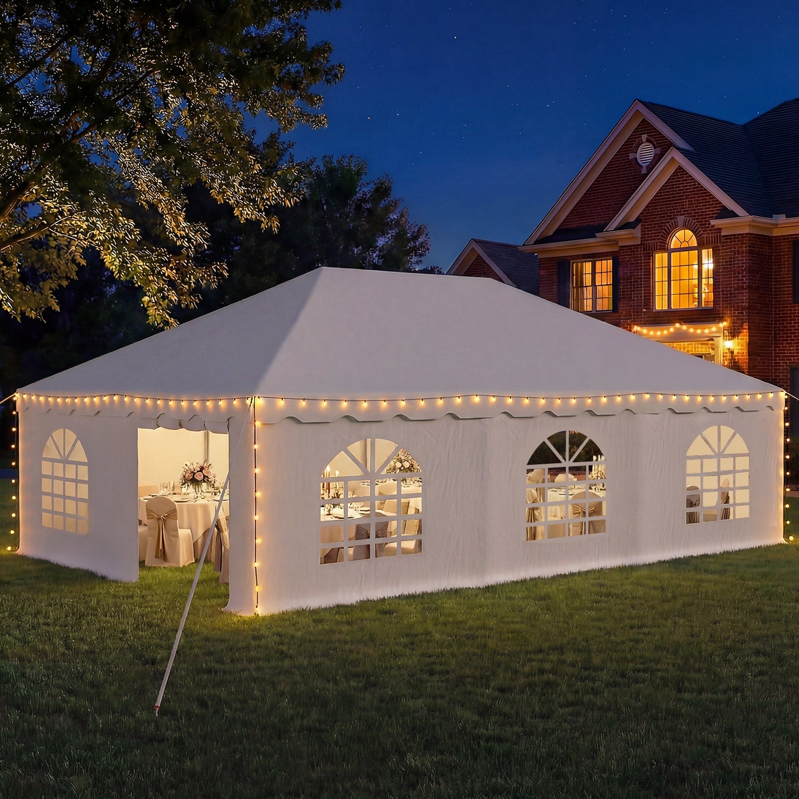 HOMREST 20x30ft 350G PVC Sidewalls (Please check with customer service before purchasing to confirm compatibility)