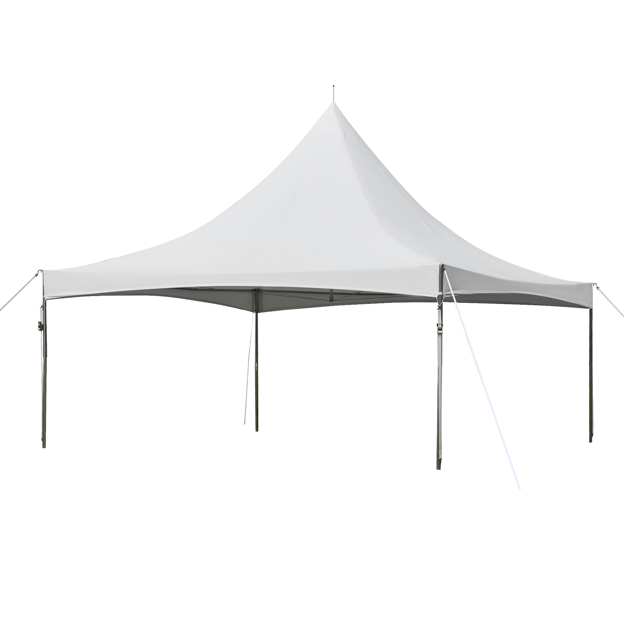 HOMREST 20x20ft Party Tent Outdoor Wedding Tent Heavy Duty Peaked Frame Canopy With Fire Retardant PVC Top 80 Person Capacity Gazebo Shelter Tent For Event Commercials White
